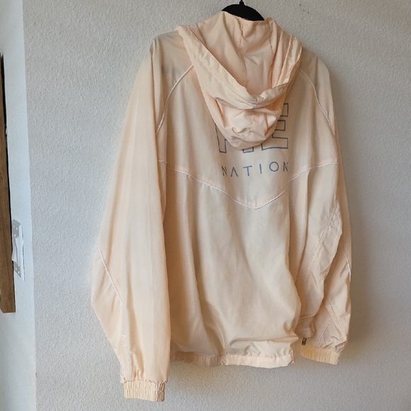 P.E Nation Women's Cream Hooded Windbreaker - Picture 11 of 11